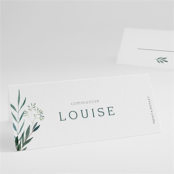 Marque-place communion touche champêtre