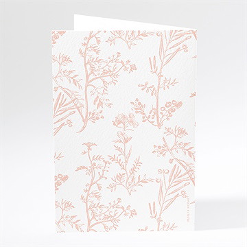 Menu communion gravures végétales - Dos du menu