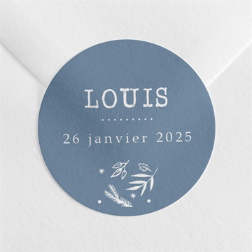 Sticker naissance 4 belles photos pli décalé