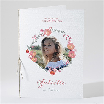 Livret de messe communion couronne aquarelle