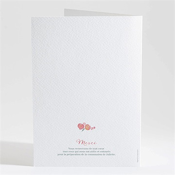 Livret de messe communion couronne aquarelle - Dos du livret