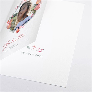 Livret de messe communion couronne aquarelle - Intérieur du livret