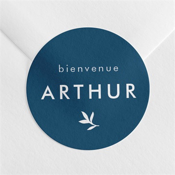 Sticker naissance couronne en relief