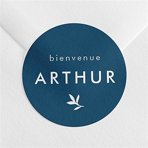 Sticker naissance couronne en relief