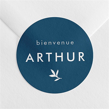 Sticker naissance couronne en relief