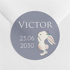 Sticker naissance mon petit lapin