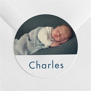 Sticker naissance petits portraits