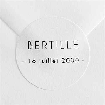 Sticker naissance portrait intimiste