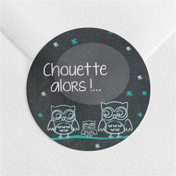 Sticker naissance chouette alors