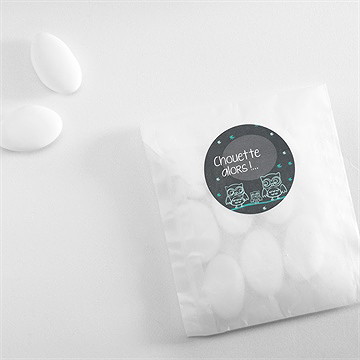 Sticker naissance chouette alors - Mise en situation