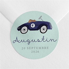 Sticker naissance ma petite voiture vintage