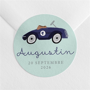 Sticker naissance ma petite voiture vintage