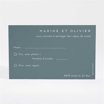 Carton réponse mariage confiance - Dos du carton