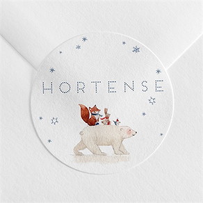 Sticker naissance ours polaire & co