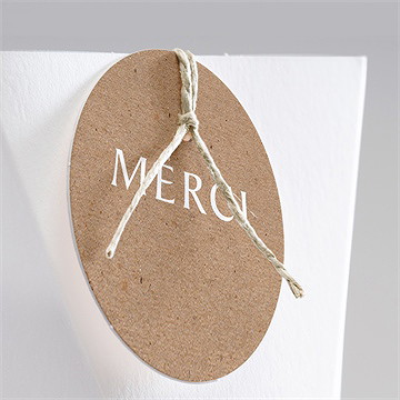 Boîte surprise mariage feuillage d'été - Détail de la boîte