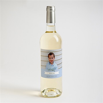 Etiquette de bouteille communion doux flocons - Mise en situation