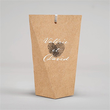 Boîte surprise mariage coeur croisé - Dos de la boîte