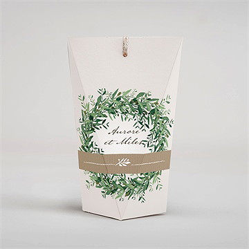 Boîte surprise mariage ronde de bonheur - Dos de la boîte