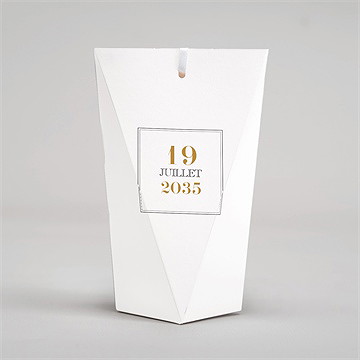 Boîte surprise mariage lettre moderne - Dos de la boîte