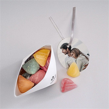 Boîte surprise mariage epuré - Intérieur de la boîte