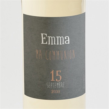 Etiquette de bouteille communion communion et symboles