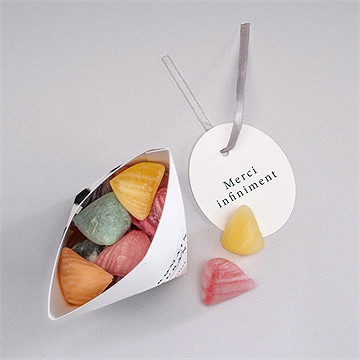 Boîte surprise mariage en relief - Intérieur de la boîte