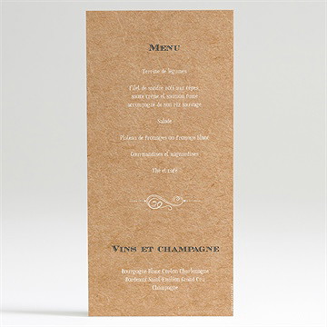 Menu communion tout un symbole - Dos du menu