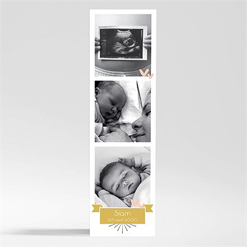 Faire-part naissance cascade de photos magnet