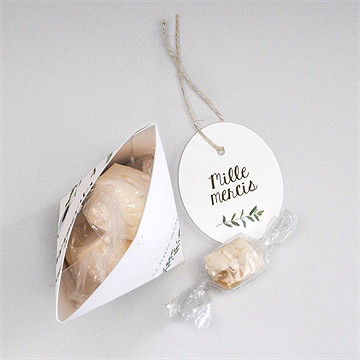 Boîte surprise mariage couronne d'olivier - Intérieur de la boîte