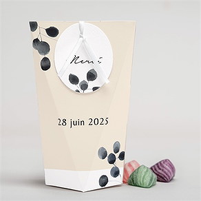 Boîte surprise mariage contraste