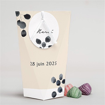 Boîte surprise mariage contraste