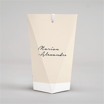 Boîte surprise mariage contraste - Dos de la boîte