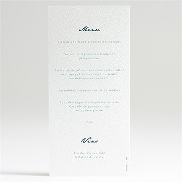 Menu communion ma couronne - Dos du menu