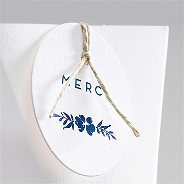 Boîte surprise mariage aquarelle bleue - Détail de la boîte