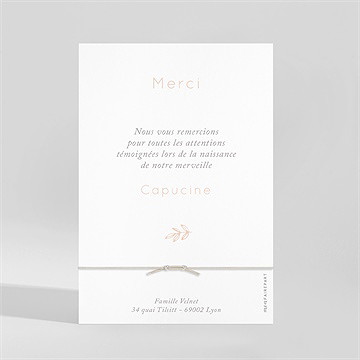 Remerciement naissance symbiose - Dos du remerciement
