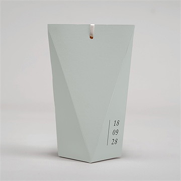 Boîte surprise mariage vert laurier - Dos de la boîte