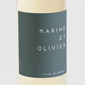 Etiquette de bouteille mariage confiance