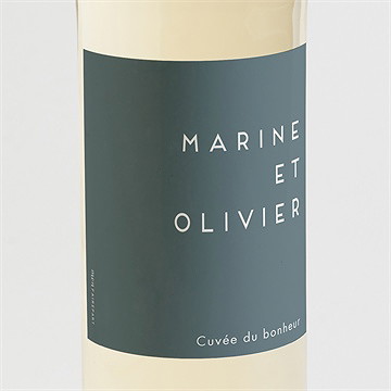 Etiquette de bouteille mariage confiance