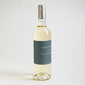 Etiquette de bouteille mariage confiance - Mise en situation