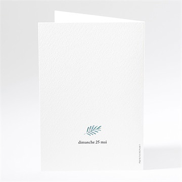 Menu communion aquarelle sacrée - Dos du menu