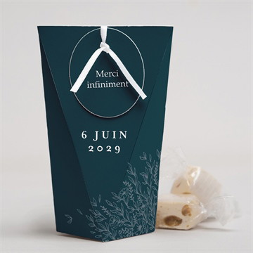 Boîte surprise mariage bleu royal