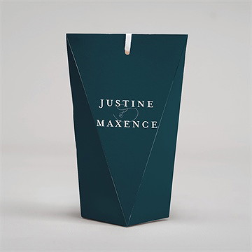 Boîte surprise mariage bleu royal - Dos de la boîte