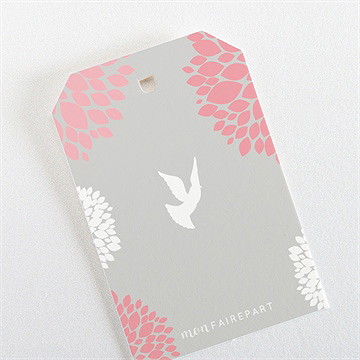 Etiquette communion colombe et fleurs - Dos de l'étiquette