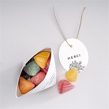 Boîte surprise mariage gravure florale - Intérieur de la boîte