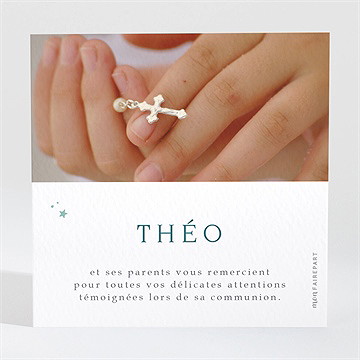 Remerciement communion ma couronne - Dos de la carte