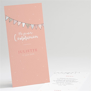 Menu communion banderoles de fanions