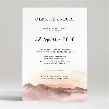 Faire-part mariage la savane - Dos du faire-part