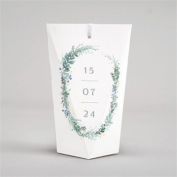 Boîte surprise mariage poésie d'aquarelle - Dos de la boîte