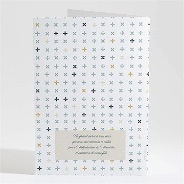 Livret de messe communion ambiance art déco - Dos du livret