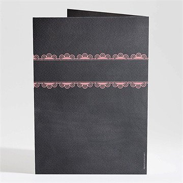 Livret de messe communion dentelle rose - Dos du livret